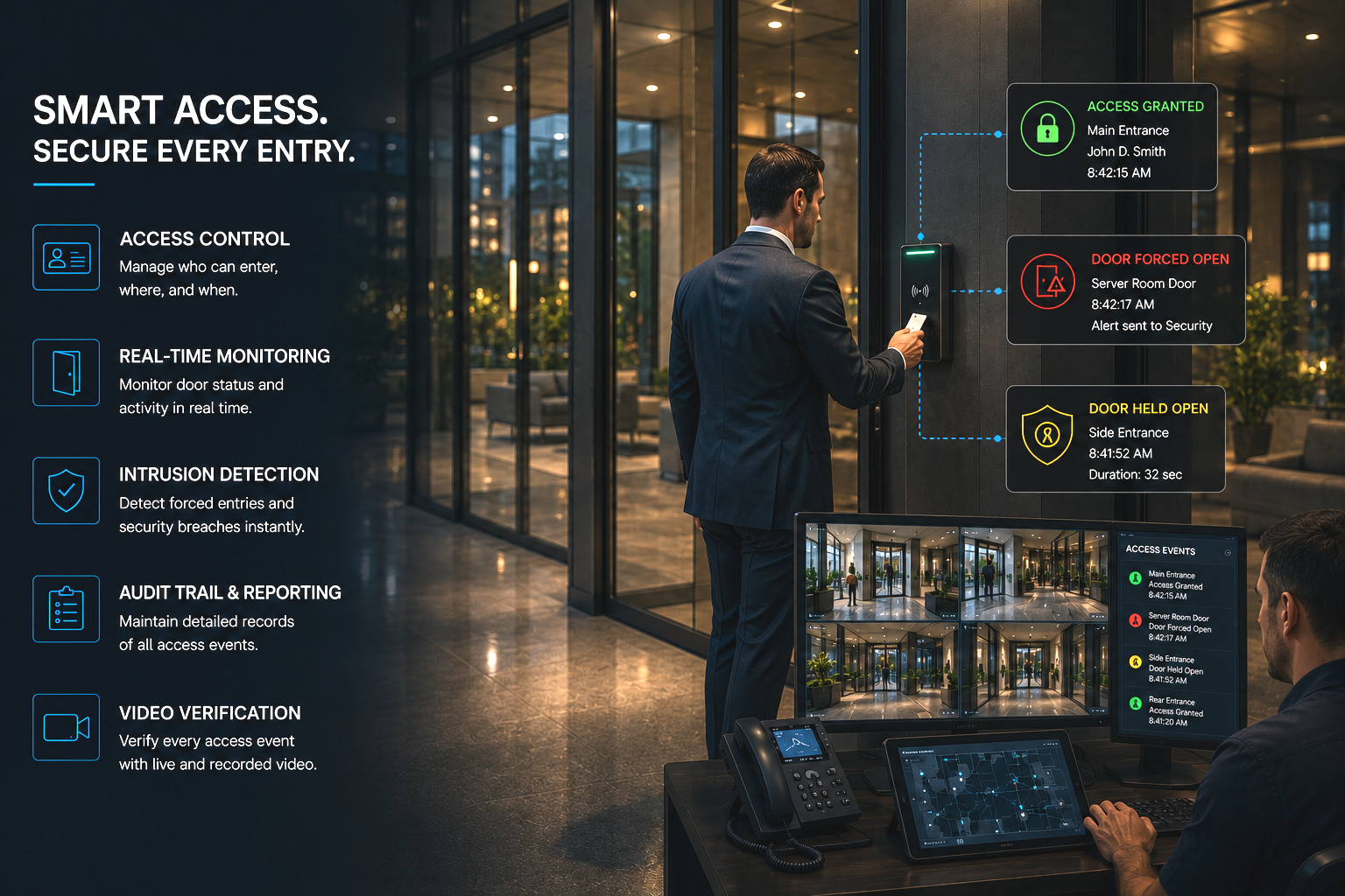 Smart access control securing every entry